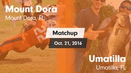 Matchup: Mount Dora High vs. Umatilla  2016