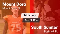 Matchup: Mount Dora High vs. South Sumter  2016