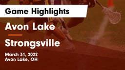 Avon Lake  vs Strongsville  Game Highlights - March 31, 2022