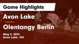 Avon Lake  vs Olentangy Berlin  Game Highlights - May 4, 2024