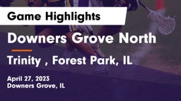Downers Grove North  vs Trinity , Forest Park, IL Game Highlights - April 27, 2023