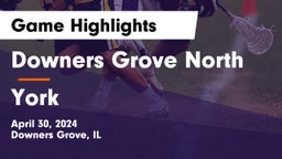Downers Grove North  vs York  Game Highlights - April 30, 2024