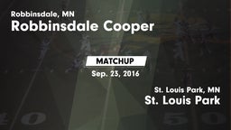 Matchup: Robbinsdale Cooper vs. St. Louis Park  2016