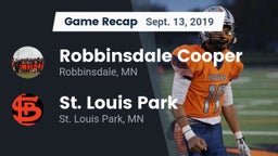 Recap: Robbinsdale Cooper  vs. St. Louis Park  2019