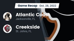 Recap: Atlantic Coast   vs. Creekside  2022
