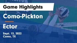 Como-Pickton  vs Ector   Game Highlights - Sept. 13, 2022