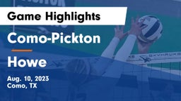 Como-Pickton  vs Howe  Game Highlights - Aug. 10, 2023