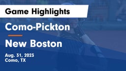 Como-Pickton  vs New Boston  Game Highlights - Aug. 31, 2023