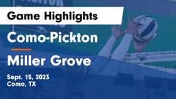 Como-Pickton  vs Miller Grove  Game Highlights - Sept. 15, 2023