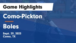 Como-Pickton  vs Boles  Game Highlights - Sept. 29, 2023