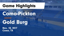 Como-Pickton  vs Gold Burg Game Highlights - Nov. 18, 2017