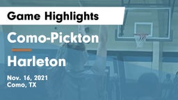 Como-Pickton  vs Harleton  Game Highlights - Nov. 16, 2021