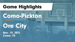Como-Pickton  vs Ore City  Game Highlights - Nov. 19, 2021