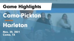 Como-Pickton  vs Harleton  Game Highlights - Nov. 20, 2021