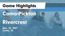 Como-Pickton  vs Rivercrest  Game Highlights - Nov. 23, 2021
