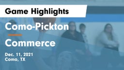 Como-Pickton  vs Commerce  Game Highlights - Dec. 11, 2021