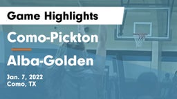 Como-Pickton  vs Alba-Golden  Game Highlights - Jan. 7, 2022