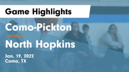 Como-Pickton  vs North Hopkins   Game Highlights - Jan. 19, 2022