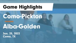Como-Pickton  vs Alba-Golden  Game Highlights - Jan. 25, 2022