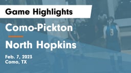 Como-Pickton  vs North Hopkins   Game Highlights - Feb. 7, 2023