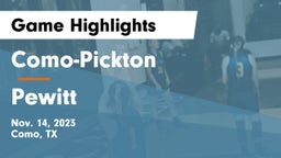 Como-Pickton  vs Pewitt  Game Highlights - Nov. 14, 2023