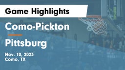 Como-Pickton  vs Pittsburg  Game Highlights - Nov. 10, 2023