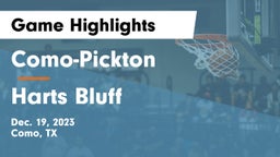 Como-Pickton  vs Harts Bluff  Game Highlights - Dec. 19, 2023