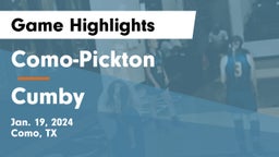 Como-Pickton  vs Cumby  Game Highlights - Jan. 19, 2024