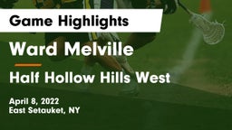 Ward Melville  vs Half Hollow Hills West  Game Highlights - April 8, 2022