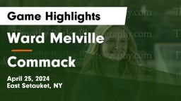 Ward Melville  vs Commack  Game Highlights - April 25, 2024