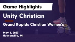 Unity Christian  vs Grand Rapids Christian Women's Game Highlights - May 8, 2023