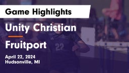 Unity Christian  vs Fruitport  Game Highlights - April 22, 2024