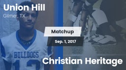 Matchup: Union Hill High vs. Christian Heritage 2017