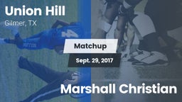 Matchup: Union Hill High vs. Marshall Christian 2017