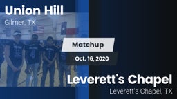 Matchup: Union Hill High vs. Leverett's Chapel  2020