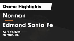 Norman  vs Edmond Santa Fe Game Highlights - April 12, 2024