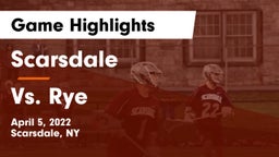Scarsdale  vs Vs. Rye Game Highlights - April 5, 2022
