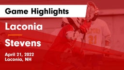 Laconia  vs Stevens  Game Highlights - April 21, 2022