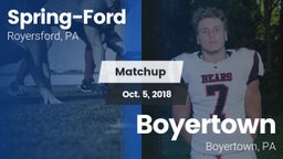 Matchup: Spring-Ford HS vs. Boyertown  2018