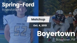 Matchup: Spring-Ford HS vs. Boyertown  2019