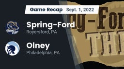 Recap: Spring-Ford  vs. Olney  2022