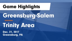 Greensburg-Salem  vs Trinity Area  Game Highlights - Dec. 21, 2017