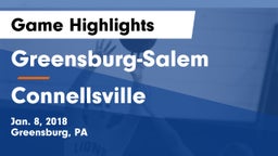 Greensburg-Salem  vs Connellsville  Game Highlights - Jan. 8, 2018