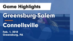 Greensburg-Salem  vs Connellsville  Game Highlights - Feb. 1, 2018