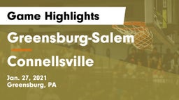 Greensburg-Salem  vs Connellsville  Game Highlights - Jan. 27, 2021