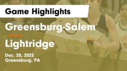 Greensburg-Salem  vs Lightridge  Game Highlights - Dec. 20, 2023