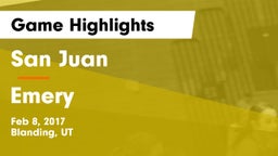 San Juan  vs Emery Game Highlights - Feb 8, 2017