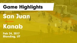 San Juan  vs Kanab Game Highlights - Feb 24, 2017
