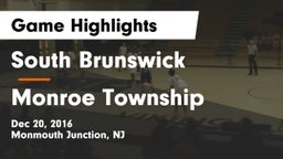 South Brunswick  vs Monroe Township  Game Highlights - Dec 20, 2016