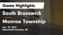 South Brunswick  vs Monroe Township  Game Highlights - Jan. 22, 2019